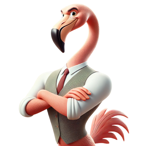 Flying Flamingo Character